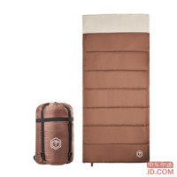JD Envelope Flannel Sleeping Bag Outdoor Camping Winter Thick Adult Moisture-proof Beige 1.8kg