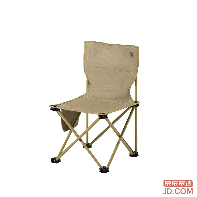 JD Outdoor Folding Chair Oxford Cloth Picnic Table Chair Camping Chair Portable Folding Chair Sand Color Small
