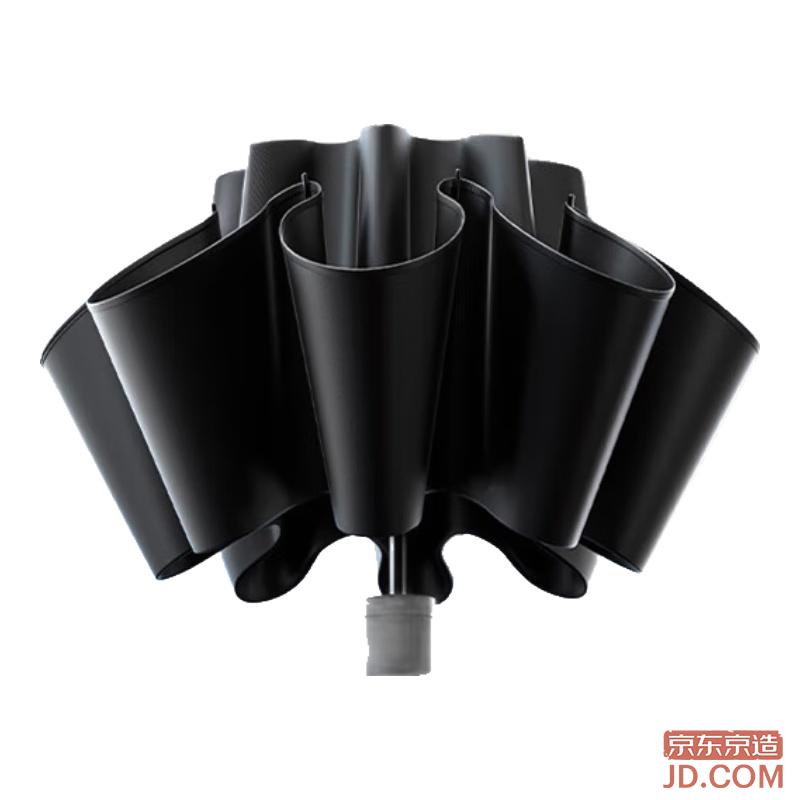 JD Black Warrior Reverse Manual Folding Umbrella Sunshade for Sun and Rain Large 10-Bone 23-inch 105CM