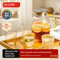 JD Cold Water Pitcher Heat-resistant High-temperature Tea Cup Set 1.75L 1 Pitcher 4 Cups