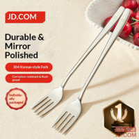 JD Forks Stainless Steel Fruit Steak Dessert Forks Set of 2 - Durable