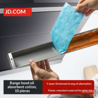 JD Range Hood Oil Absorbing Paper, Thickened Oil Tray Absorbent Pad 90*10cm [10 sheets]