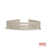 JD Cream Series Thicker Enlarged Space Aluminum Triangular Basket No-Drill Bathroom Shelf Organizer