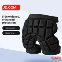 JD Adult Anti-fall Pants for Skating, Skateboarding, Skiing, Ice Skating, Outdoor Sports Hip Pad - Black
