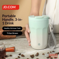 JD Thermos Cup Portable Unisex Coffee Stainless Steel Water Cup Wilderness Green 400ml