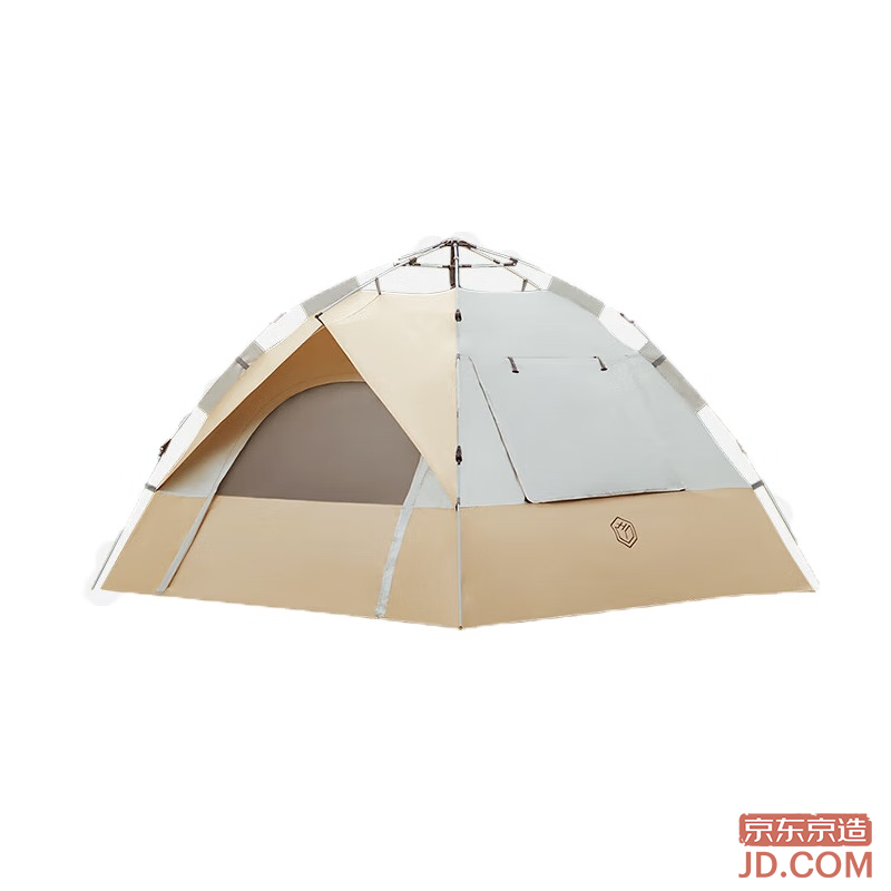 JD Park Instant Tent 3M Easy Setup Windproof Sunproof Outdoor Camping Gear with Mat in Desert Gold