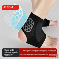 JD Integrated Compression Ankle Support for Sprain Recovery, Thin Sports Exercise Ankle Brace