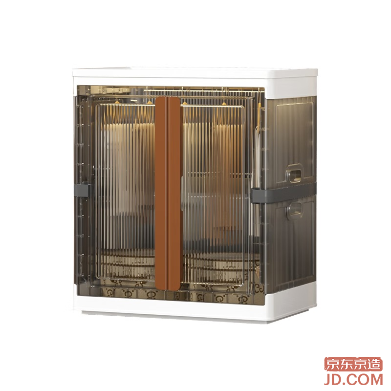 JD Wavy Wardrobe No-Install Storage Cabinet for Long Dresses with 1 Hanging Section, Tall and Spacious