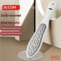 JD Stainless Steel Foot Scrubber for Removing Calluses and Dead Skin, Dual-sided, Wet & Dry Use
