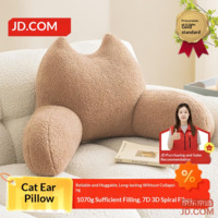 JD Cat Ear Cushion Headboard Soft Pillow Office Waist Cushion Sofa Pillow
