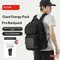 JD PRO Large Capacity Sports Backpack Business Travel Outdoor Laptop Student Bag Black