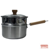 JD Milk Pot 316 Stainless Steel [with Steamer] Baby Food Instant Noodles Hot Milk for Induction/Gas 20cm