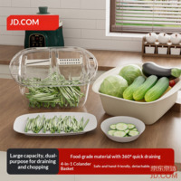 JD Vegetable Wash Basin Strainer Basket Fruit Colander Kitchen Food Contact Grade Filter Basin