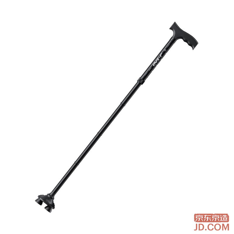 JD Aluminum Alloy Elderly Walking Stick, Four-Legged, Stable Anti-Slip Walking Cane, Lightweight and Portable