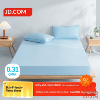 JD Natural Cool A-Class Silk Cooling Mattress Protector 1.8m Natural Blue