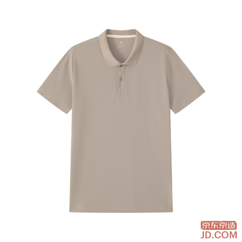 JD [100 Series Cloud-Fast-Dry] Sports Polo Shirt Men Running Fitness Outdoor Gray Brown 2.0