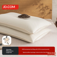 JD Buckwheat Pillow XL 100% Buckwheat Hull Filling, Breathable, Adjustable Height, Herbal Single Pillow