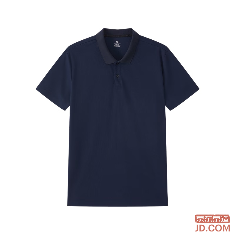 JD [100 Series Cloud-Fast-Dry] Men's Sports Short-Sleeve Polo Shirt for Running and Fitness Outdoor Navy Blue 2.0