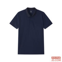 JD [100 Series Cloud-Fast-Dry] Men's Sports Short-Sleeve Polo Shirt for Running and Fitness Outdoor Navy Blue 2.0