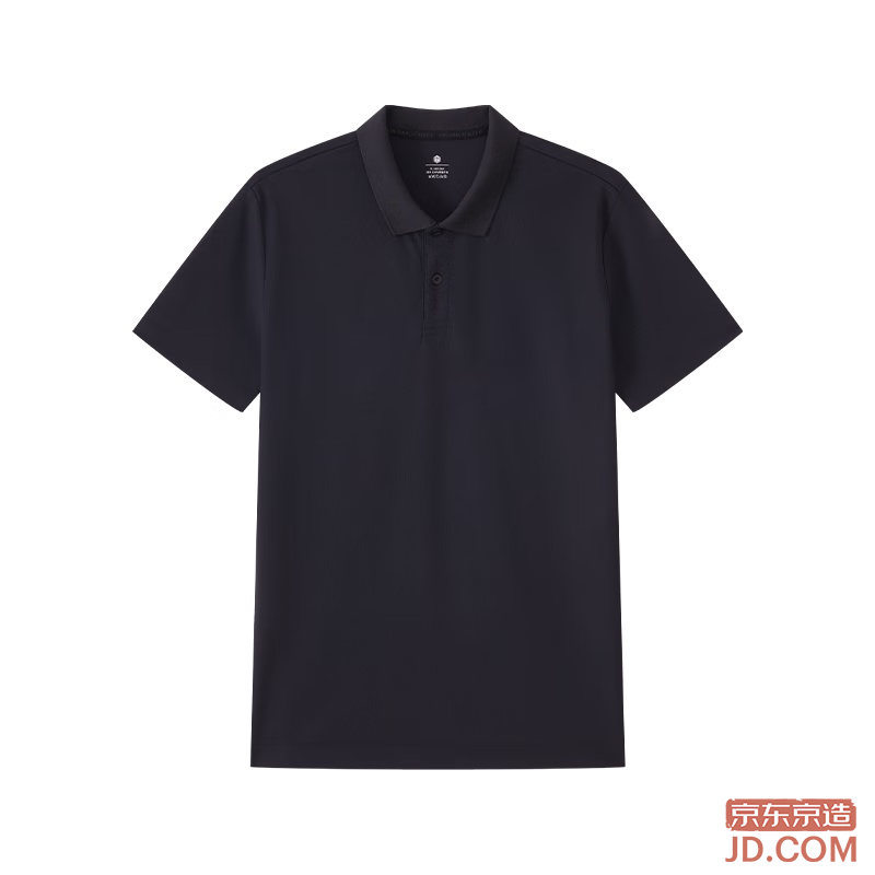 JD [100 Series Cloud Feel Quick-Dry] Men's Sport Short-Sleeve Polo Shirt for Running, Fitness, Outdoor Summer Black 2.0