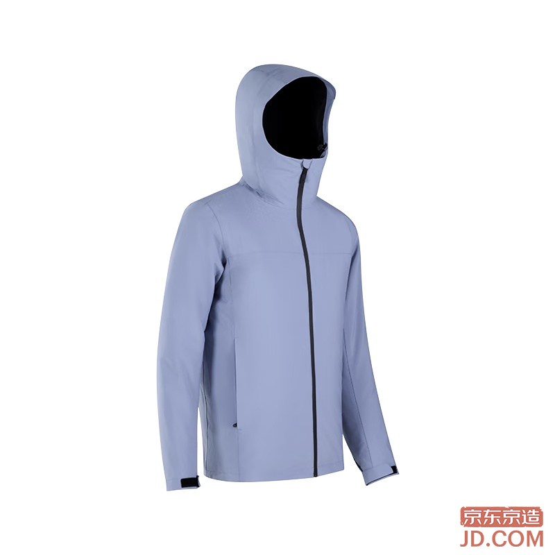 JD Spring/Autumn Pangolin 300 Softshell Jacket for Men/Women, Outdoor Waterproof Hard Shell Coat, Cyan Blue, S