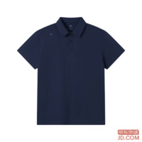 JD [Airy Quick Dry] Sports SORONA Cotton Feel Polo Sunblock T-Shirt Navy Blue 3XL