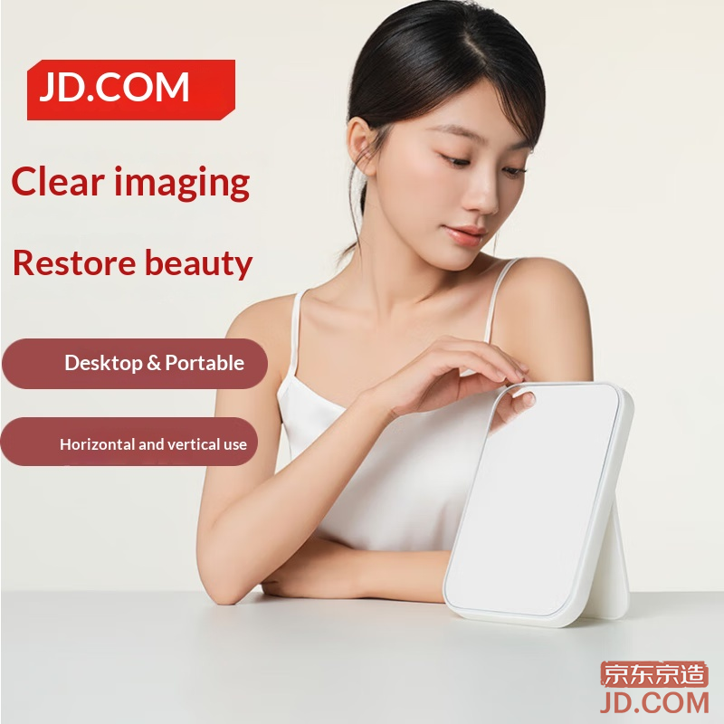 JD Floral Series Stylish Foldable Makeup Mirror for Office Desktop, Portable, Tabletop, Dorm Use