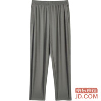 JD Quick-Dry Elastic Men's Pants for Running Gym Woven Straight Sweatpants Light Gray 2XL