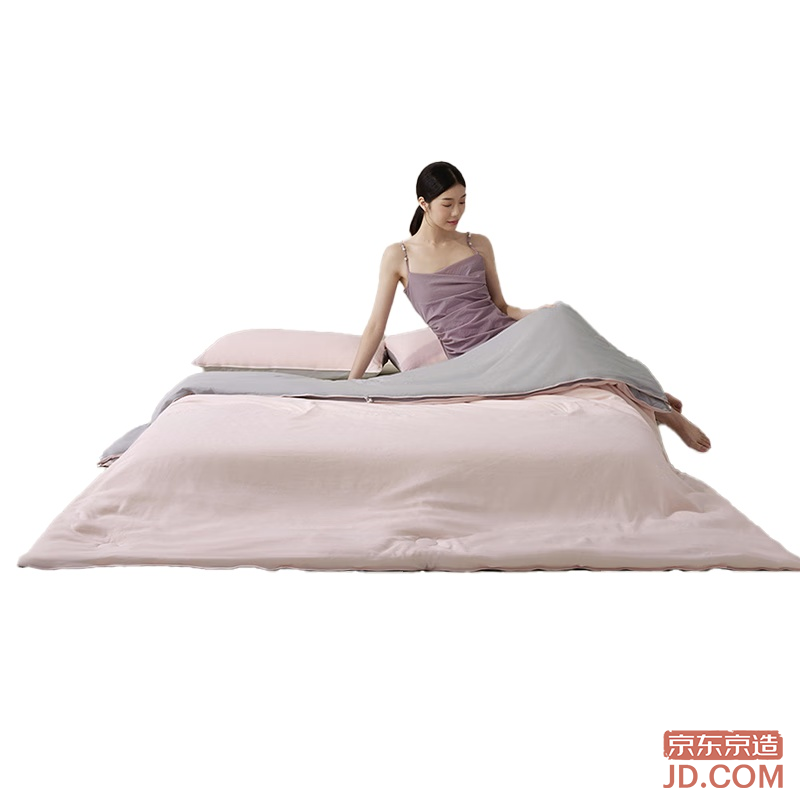 JD Two-Tone Soft 100% Natural Wild Silk Comforter A-Class Quilt Summer Lightweight Blanket 2.0*2.3m