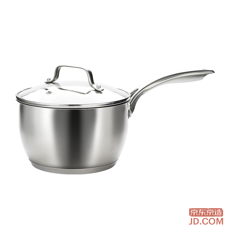 JD 304 Stainless Steel Baby Food Pot Noodle Cookware Milk Pot No Coating [Deep Spill-proof Large Capacity] 18CM
