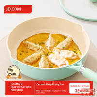 JD Non-stick Fry Pan for Steak, Eggs, Breakfast, Pancakes, Deep Ceramic 28cm Green