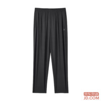JD Quick-Dry Elastic Men's Running Long Pants Gym Athletic Woven Straight Sweatpants Black L